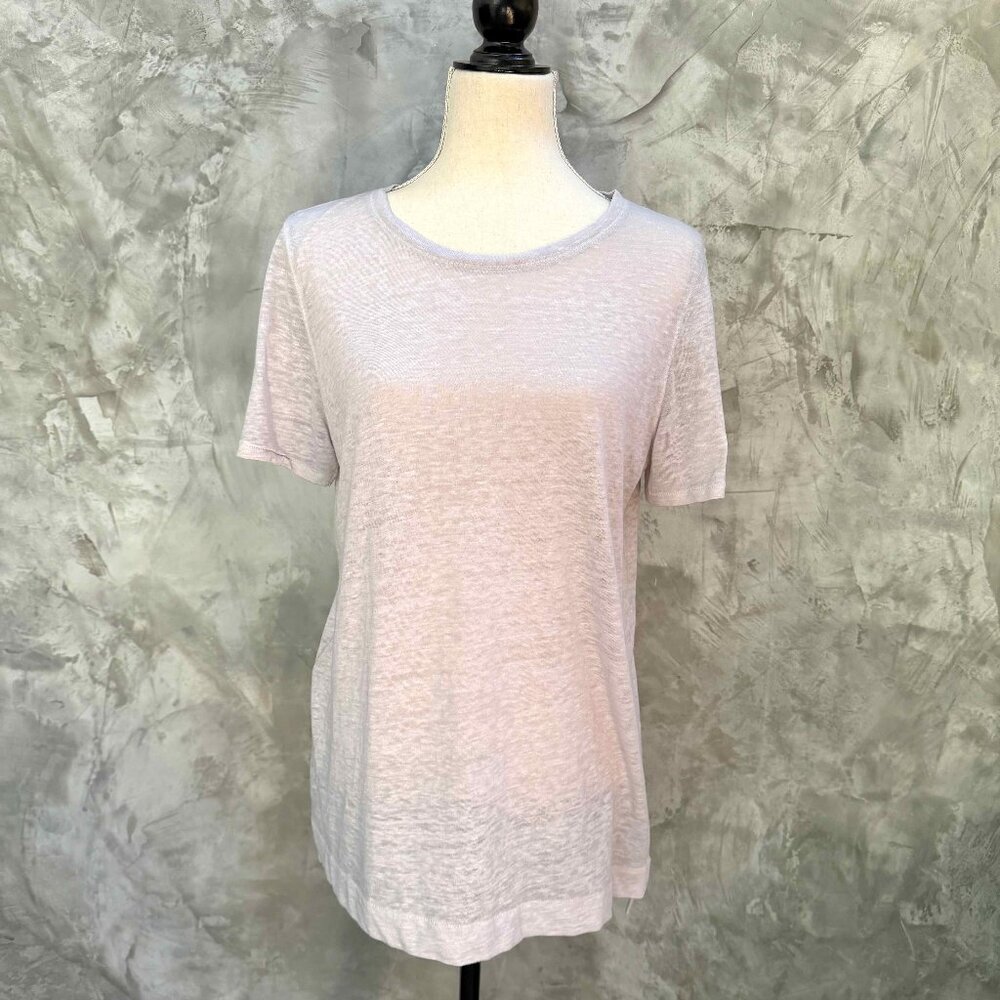 Lucky Lotus Crewneck Tissue Tee in Light Lavendar Sz M